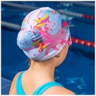 Очки для плавания детские ONLYTOP «Нарвалы», беруши, цвет розовый - Фото 3