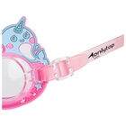 Очки для плавания детские ONLYTOP «Нарвалы», беруши, цвет розовый - Фото 6