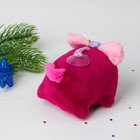 Мягкая игрушка-присоска "Свинка", на голове роза, цвета МИКС - Фото 2
