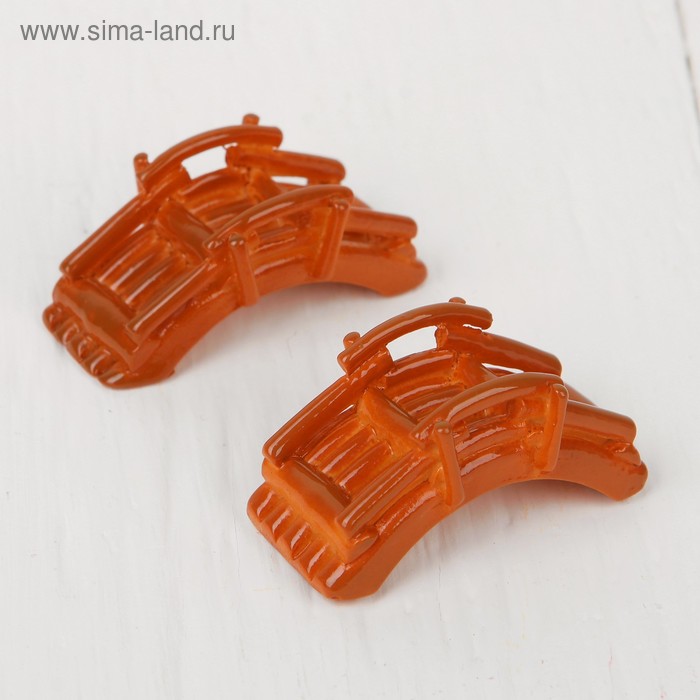 Миниатюра кукольная, набор 2 шт. "Мост", размер 1 шт. 2 × 2 × 4,5 см, цвет коричневый - Фото 1