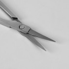 Ножницы маникюрные, загнутые, узкие, 9 см, цвет серебристый, RU-0620 - Фото 2