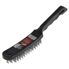 Щетка металлическая ручная ЛОМ, пластиковая рукоятка, 5-рядная - Фото 4