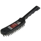 Щетка металлическая ручная ЛОМ, пластиковая рукоятка, 6-рядная - Фото 1