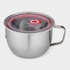 Кружка из нержавеющей стали с вакуумной крышкой, 1.3 л, d=15 см - Фото 3