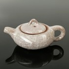 Набор для чайной церемонии керамический «Искушение», 5 предметов: чайник 180 мл, 4 чашки 50 мл, цвет серый - Фото 4