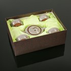 Набор для чайной церемонии керамический «Искушение», 5 предметов: чайник 180 мл, 4 чашки 50 мл, цвет серый - Фото 5