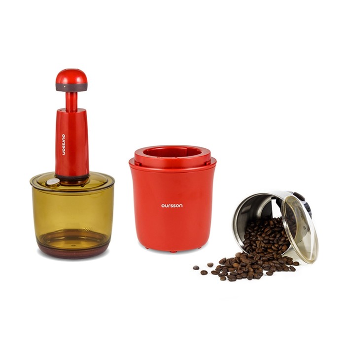 Кофемолка Oursson OG2075/RD, 250 Вт, 75 г, градуировка чаши, красная - фото 51344135