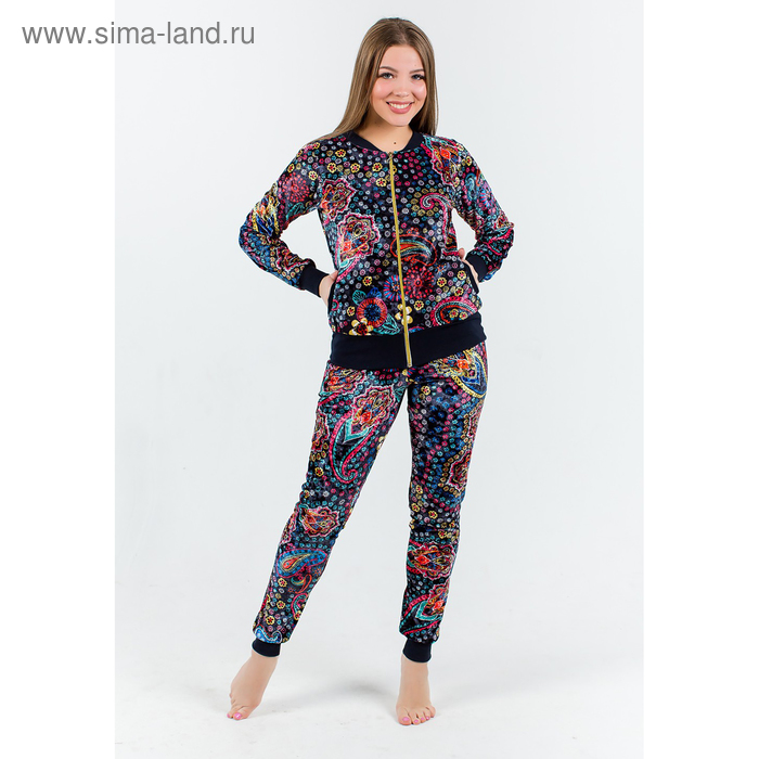Комплект женский (бомбер, брюки) Бахчисарай, цвет разноцветный, размер 42 - Фото 1