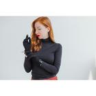 Перчатки женские безразмерные, без подклада, для сенсорных экранов, цвет чёрный - Фото 5