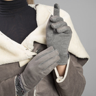 Перчатки женские безразмерные, с утеплителем, для сенсорных экранов, цвет серый - Фото 3
