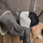 Перчатки женские безразмерные, с утеплителем, для сенсорных экранов, цвет серый - Фото 4