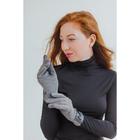 Перчатки женские безразмерные, с утеплителем, для сенсорных экранов, цвет серый - Фото 6