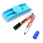 Набор: губка - стиралка маркера с магнитной доски + 2 водных маркера, цвета МИКС - фото 8218476