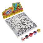 Роспись по холсту "Щенок", 15 х 15 см - Фото 1