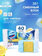 Сменный блок Domestos «Лимон», сила 3 в 1, 40 г - Фото 1