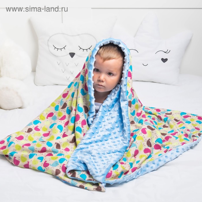 Одеяло Крошка Я 110х140 см, цвет голубой - Фото 1