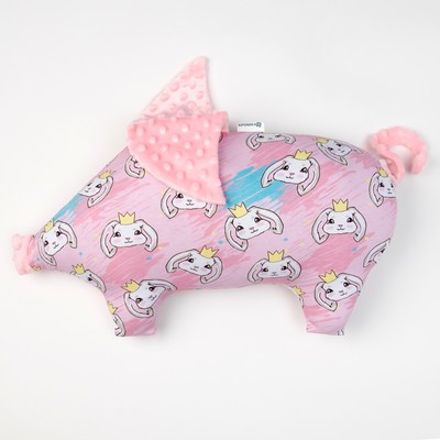 Подушка Крошка Я 45×30 см, цв. розовый, хлопок/полиэстер