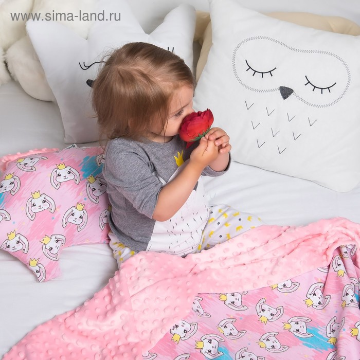Одеяло Крошка Я 110х140 см, цвет розовый - Фото 1