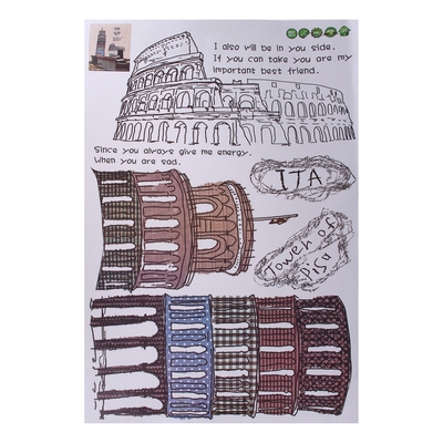 Наклейка "Пизанская башня" 60х90 см