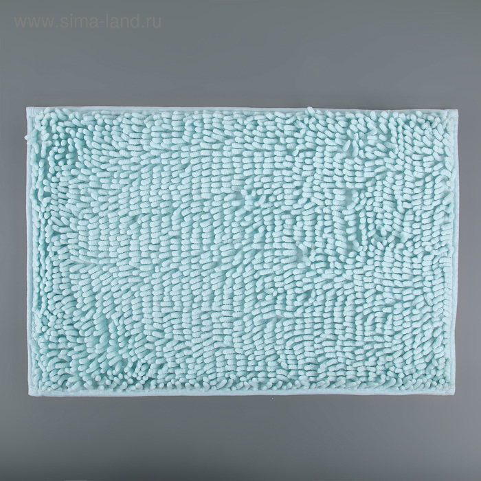 Коврик для дома «Букли длинные», 40×60 см, цвет голубой - Фото 1