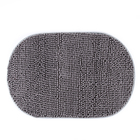 Коврик овальный «Букли», 45×68 см, цвет серый - Фото 1