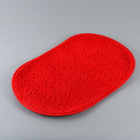 Коврик овальный «Букли», 45×68 см, цвет красный - Фото 3