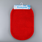 Коврик овальный «Букли», 45×68 см, цвет красный - Фото 4