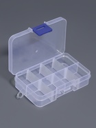 Органайзер для хранения мелочей, 8 ячеек, с передвижными секциями, 10.5×6.7×2.2 см, прозрачный - Фото 2