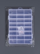 Органайзер для хранения мелочей, передвижные ячейки, 24 ячейки, 19.5×13.5×3.5 см, прозрачный - Фото 5