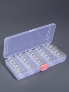 Органайзер для хранения мелочей, 25 баночек, 3.6 мл, 19×9.5×3.5 см, прозрачный - Фото 5