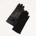 Перчатки женские безразмерные, комбинированные, с утеплителем, для сенсорных экранов, цвет чёрный - Фото 1