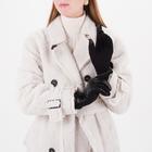 Перчатки женские безразмерные, комбинированные, с утеплителем, для сенсорных экранов, цвет чёрный - Фото 3