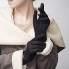 Перчатки женские, для сенсорных экранов, безразмерные, без подклада, цвет чёрный - Фото 2