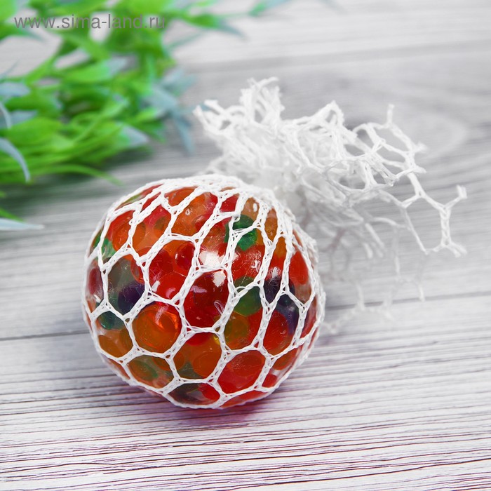 Мялка в сетке, с гидрогелем, 5 см, цвета МИКС - Фото 1