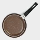 Сковорода Доляна Rock, d=15 см, пластиковая ручка, антипригарное покрытие, цвет коричневый - Фото 3