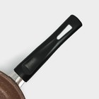 Сковорода Доляна Rock, d=15 см, пластиковая ручка, антипригарное покрытие, цвет коричневый - Фото 5