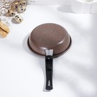 Сковорода Доляна Rock, d=15 см, пластиковая ручка, антипригарное покрытие, цвет коричневый - Фото 8