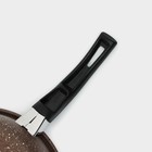 Сковорода Доляна Rock, d=19 см, пластиковая ручка, антипригарное покрытие, цвет коричневый - Фото 4