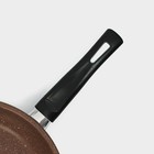 Сковорода Доляна Rock, d=19 см, пластиковая ручка, антипригарное покрытие, цвет коричневый - Фото 5