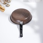 Сковорода Доляна Rock, d=19 см, пластиковая ручка, антипригарное покрытие, углеродистая сталь, коричневая - Фото 7