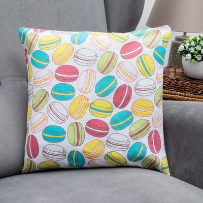 Наволочка декоративная на молнии «Этель» Макарон 40х40 рогожка 160 г/м², 100% хлопок