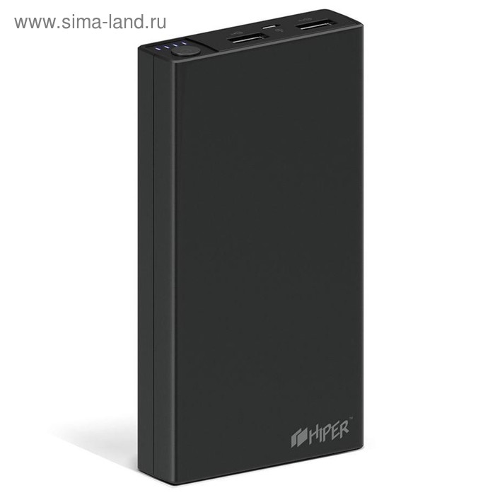 Мобильный аккумулятор Hiper RP15000 Li-Ion 15000mAh 2.1A+1A 2xUSB черный - Фото 1