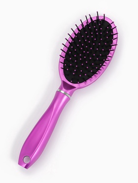 Расчёска массажная, 7.5×24 (±1) см, малиновая