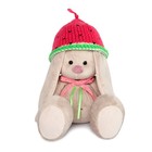 Мягкая игрушка «Зайка Ми» в вязаной шапке «Арбузик», 18 см - фото 8712112