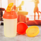Шейкер спортивный с чашей под протеин, бело-оранжевый, 500 мл - Фото 2
