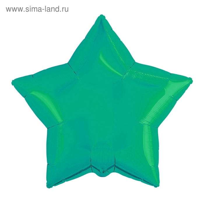 Шар фольгированный 21" звезда, цвет бирюзовый - Фото 1