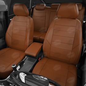 

Авточехлы для Mitsubishi L-200 5 с 2015-2019 г., джип, с перфорацией, экокожа, цвет паприка