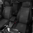 Авточехлы для Nissan Almera G15 с 2012-2018 г., седан, экокожа, жаккард, цвет чёрный - Фото 2