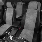 Авточехлы для Volkswagen Passat B8 с 2014-2020 г., седан, алькантара, экокожа, цвет серый, чёрный - Фото 2