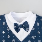 Боди Крошка Я "Костюмчик", синий/белый, р.28, рост 86-92 см - Фото 2